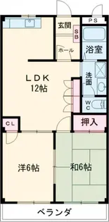 ボヌール西大寺B【2階】の間取り
