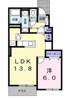グランディールK.K II【1階】の間取り