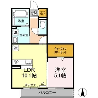 HILLS Noda【2階】の間取り