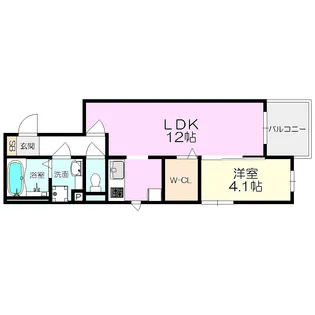 カーサフォレスタ塚口【1階】の間取り