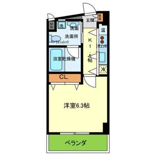 Celeb布施東【7階】の間取り