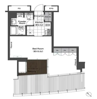 スカイハウス浜離宮【13階】の間取り