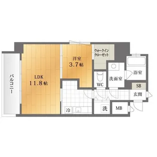 ナビールコート薬院【7階】の間取り