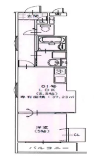 クリエオーレ蛍池III【2階】の間取り