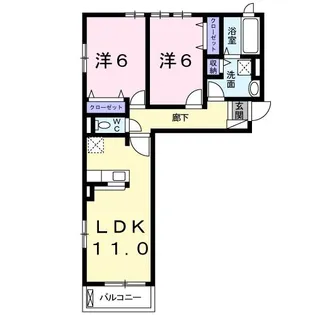 ラ ヴィータ フェリーチェ【2階】の間取り