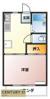 ハイツ足立【2階】の間取り