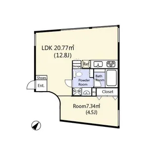 柿の木坂クアトロ【2階】の間取り