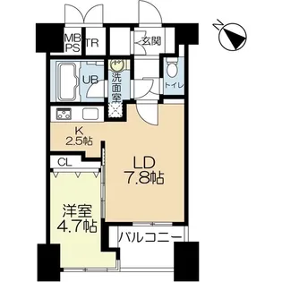 ラクレイス平尾ステーション【9階】の間取り