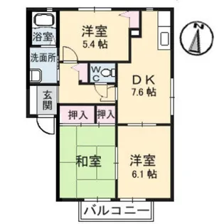 まさもとハイツ C棟【1階】の間取り