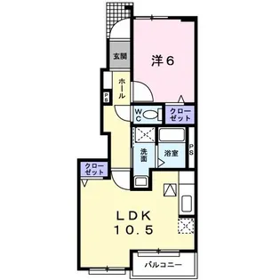 メリディオNAITO【1階】の間取り