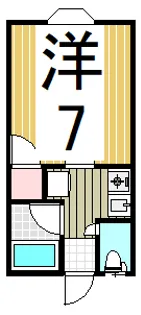 コーポYUMI ペ ッ ト 可【3階】の間取り