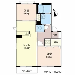 グランシャリオ B棟【2階】の間取り