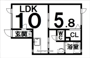 プードリエ サクラII【1階】の間取り