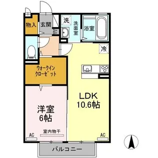 フィオーレ沖浜II【2階】の間取り