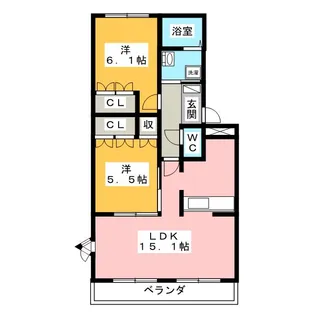 ビアンエトワール【2階】の間取り