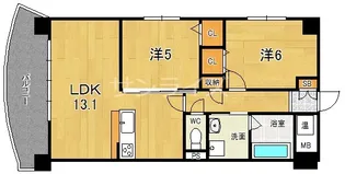 ドゥージエム京橋【10階】の間取り