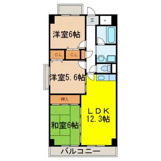 カーサ薬師寺【5階】の間取り