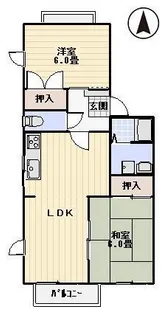 フレグランス中央【2階】の間取り