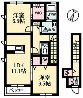 クオレール【2階】の間取り