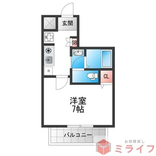 M’PLAZA今里弐番館【8階】の間取り