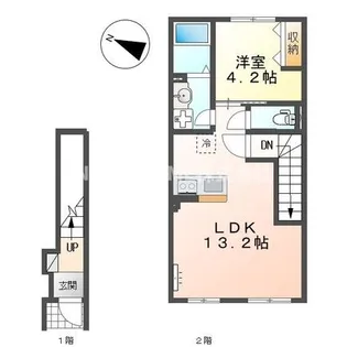 ベルード篠山口【2階】の間取り
