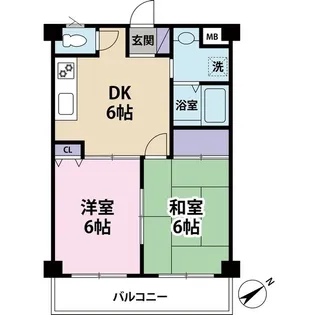 グランディール22【2階】の間取り