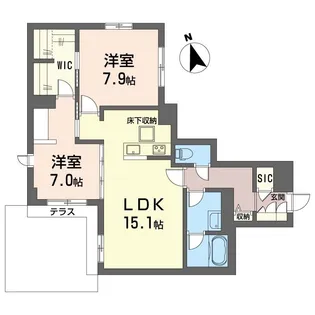 グランノワール【1階】の間取り