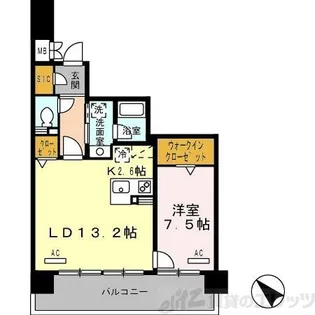 ロイヤルパークス豊洲【4階】の間取り