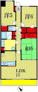 リーベスト西千葉【13階】の間取り