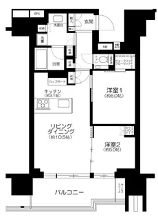 プラウド中目黒【10階】の間取り