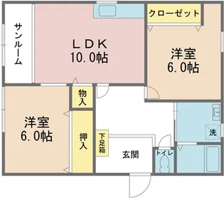 ヴァンベールC棟【2階】の間取り
