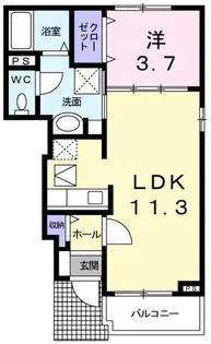 サンワハイツ・F【1階】の間取り