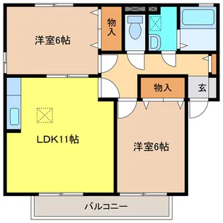 コトーソレイユ【1階】の間取り