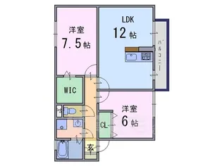 グリーンヒルズ A棟【1階】の間取り
