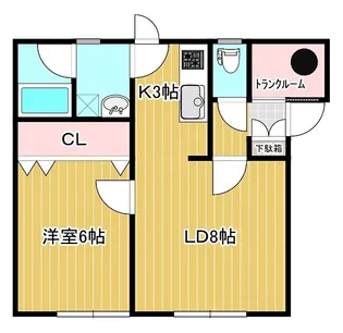 ローズ西富【2階】の間取り