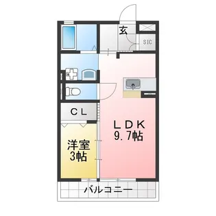 シャモニー【3階】の間取り