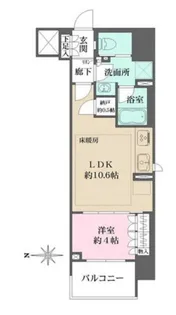 ザパークハウスアーバンス渋谷【12階】の間取り