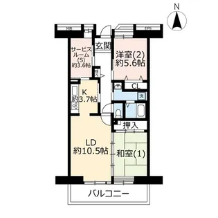 URコンフォール草加【6階】の間取り