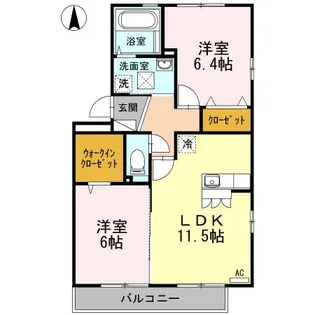 アルブル・ブランシュ【2階】の間取り