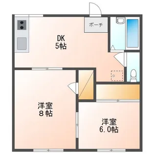 コーポ文化町【2階】の間取り
