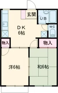 サニーサイドハウス【2階】の間取り