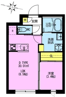 ADORE URBAN大森町A【2階】の間取り