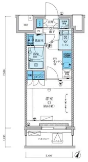 リヴシティ川崎【10階】の間取り