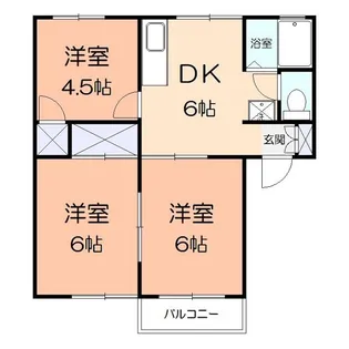 クローバーハイツ【2階】の間取り