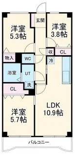 ルミネ大和【2階】の間取り