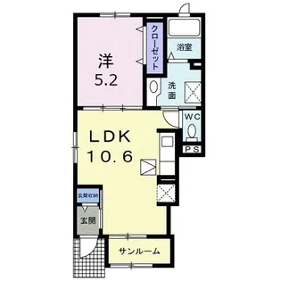 ノール ヴィラージュ【1階】の間取り