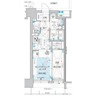 プレサンス レイズ 桜山 WEST【15階】の間取り