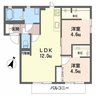ソフィーゾ A【1階】の間取り
