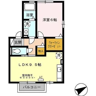 ロイヤルガーデン永田D【2階】の間取り