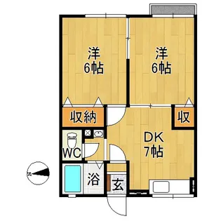 シティハイムドルフII【2階】の間取り